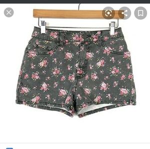 BDG grey & floral shorts